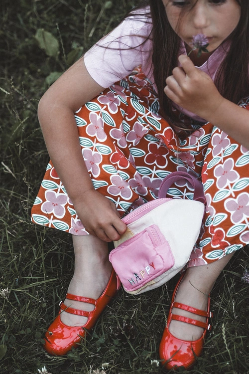 Lakierowane Balerinki Dziecięce Z Paseczkami Czerwone Margenis