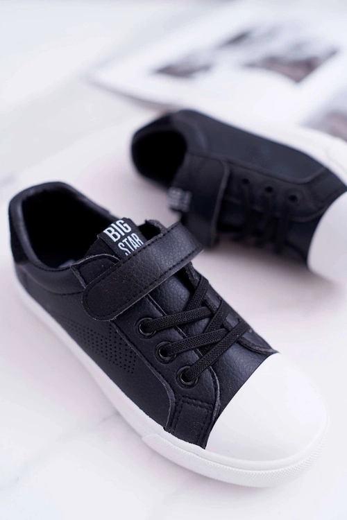 Dziecięce Trampki Na Rzep Big Star DD374108 Czarne