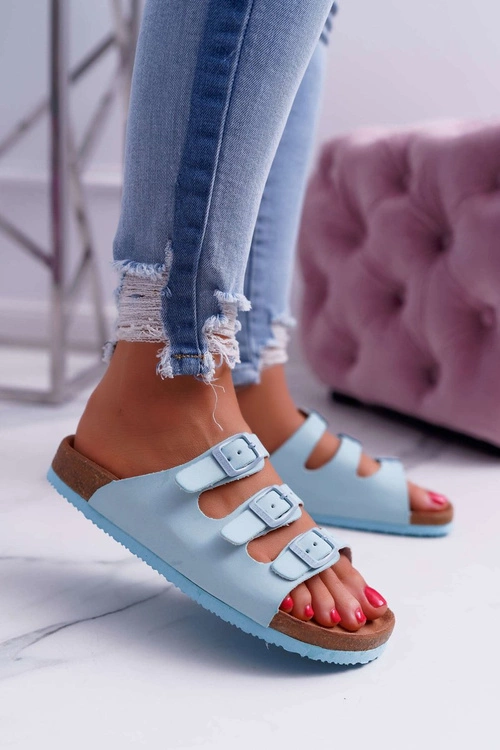 Damskie Klapki Jasno Niebieskie Big Star DD274137