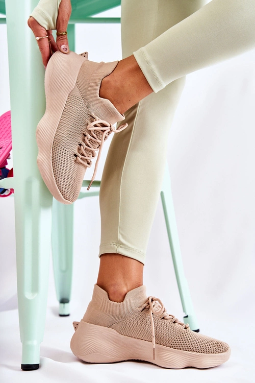 Wsuwane Buty Sportowe Damskie Beżowe Dalmiro