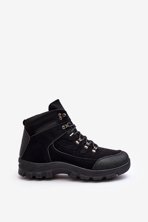 Męskie Buty Trekkingowe Ocieplane Czarne Dysasha
