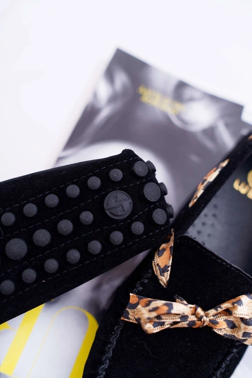 Mokasyny Damskie Lu Boo Wygodne Czarne Plummy