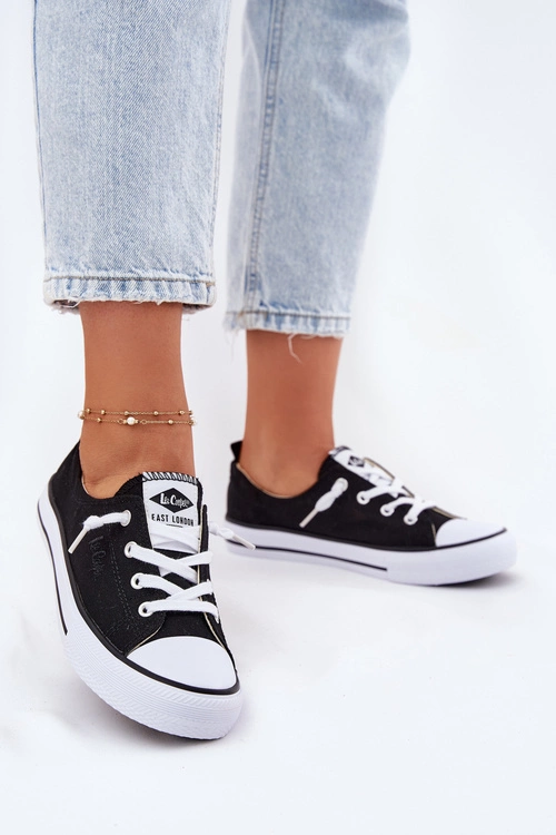 Materiałowe Trampki Damskie Lee Cooper LCW-25-02-3299L Czarne