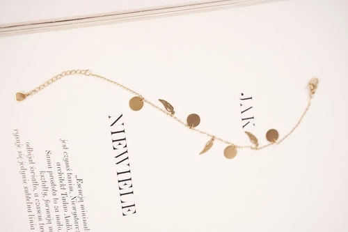 Damska Bransoletka Celebrytka Złota 7 Zawieszek Skrzydła Aurora