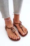 Damskie Płaskie Sandały Japonki 83507 Ipanema Class Blown Up Sandal Fem Brązowe