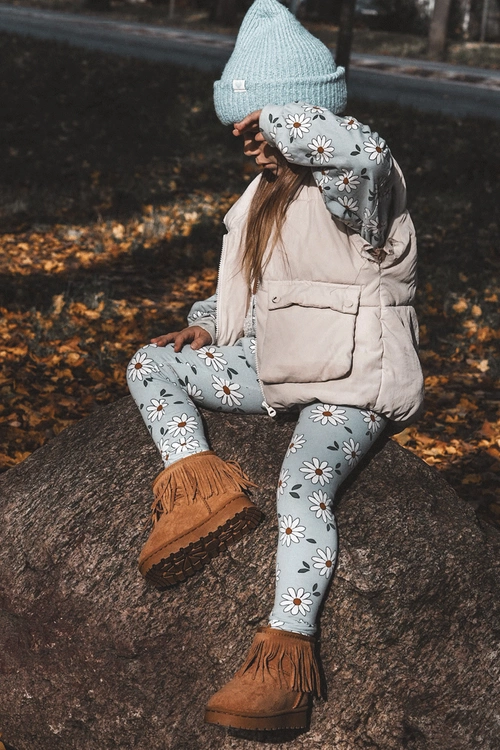 Ocieplane Botki Śniegowce Dziecięce Z Ozdobnymi Frędzlami Camel Nimia