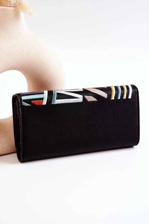 Damski Duży Portfel Skórzany NOBO M0120-C020 Czarny