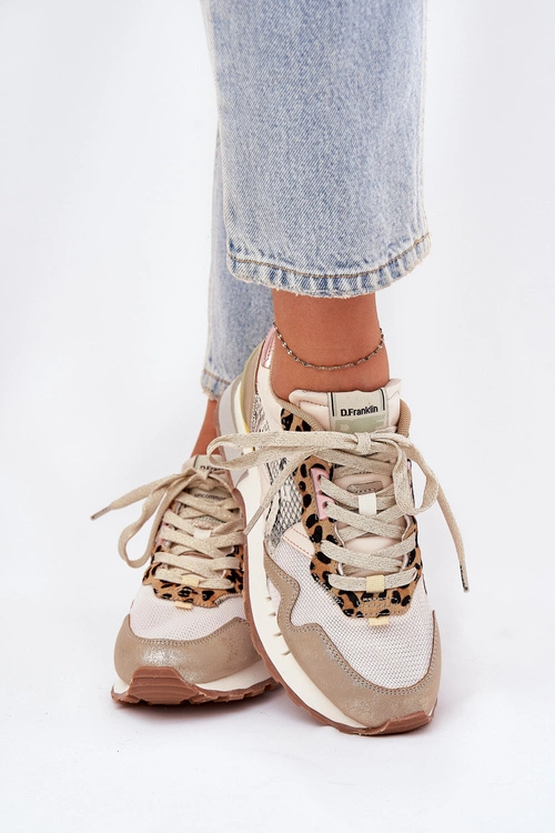 Sneakersy Buty Sportowe Damskie D.Franklin DFSH378006 Złote