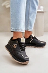 Buty Sportowe Damskie Ocieplane Futerkiem Na Platformie Czarne Lerisas 