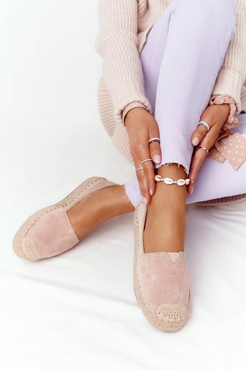 Espadryle Na Słomkowej Platformie Beżowe Highway