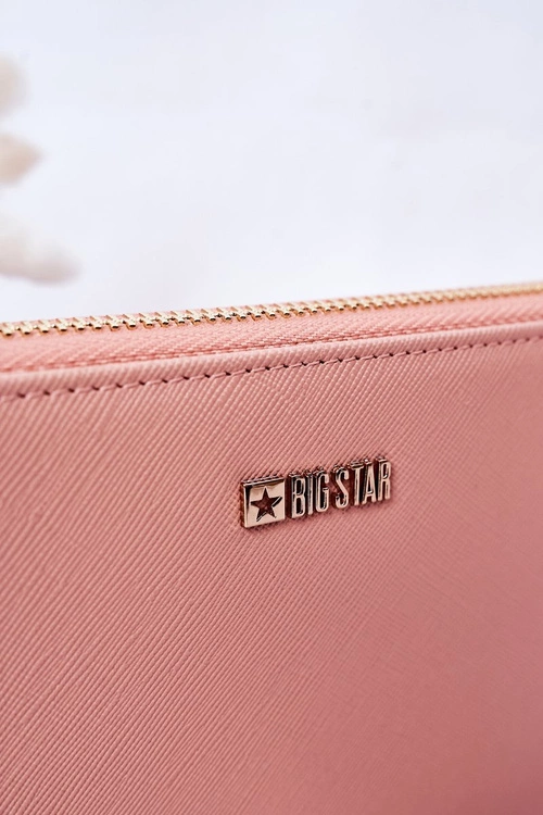 Duży Skórzany Portfel Big Star HH674002 Różowy