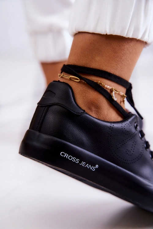 Damskie Niskie Tenisówki Cross Jeans JJ2R4054C Czarne