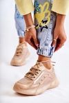 Modne Damskie Buty Sportowe Sneakersy Beżowe Sollero