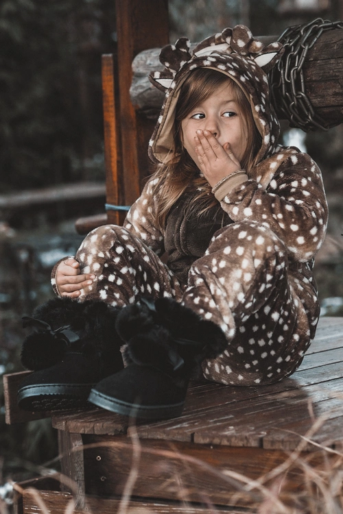 Dziecięce Młodzieżowe Ocieplane Botki Śniegowce Czarne Roofy