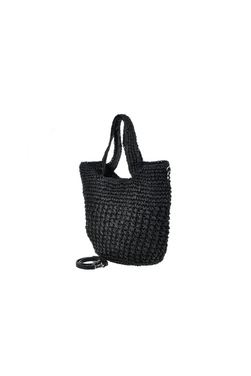 Torebka Z Plecionki Big Star NN574110 Czarna