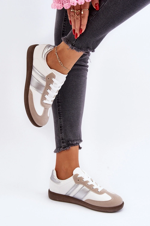 Damskie Niskie Buty Sportowe Sneakersy Białe Cafala