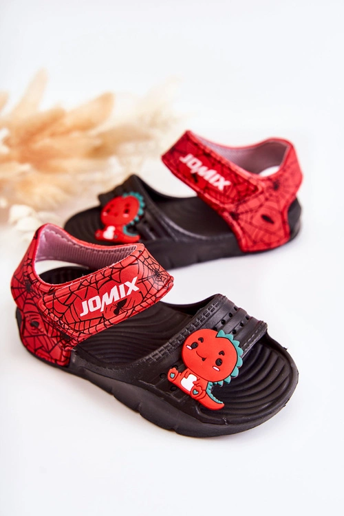 Lekkie Piankowe Dziecięce Sandałki Na Rzep Czarne Asti