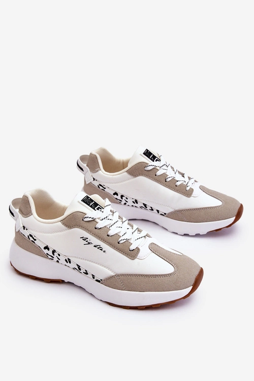 Damskie Sneakersy Memory Foam System Big Star LL274957 Białe