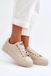Damskie Sneakersy Big Star NN274210 Beżowe