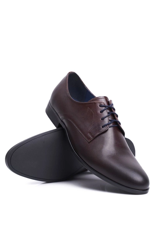 Półbuty Męskie Casual Skórzane Nikopol Brązowe 1735