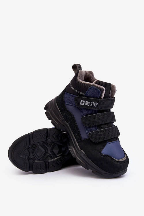 Dziecięce Śniegowce Trapery Ocieplane Granatowe Big Star MM374172