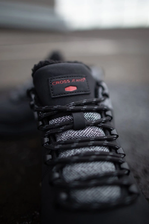 Męskie Buty Trekkingowe Cross Jeans Czarne EE1R4113C