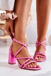 Klasyczne Sandały Na Obcasie Różowe Lucetta