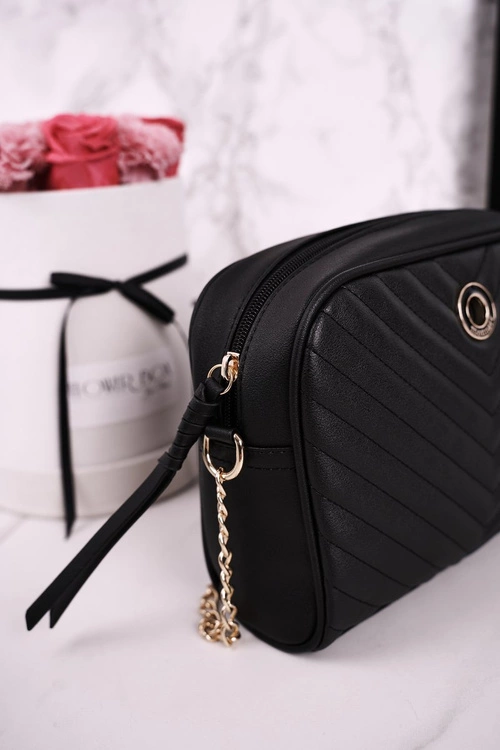 Torebka Listonoszka MONNARI BAG0202-020 Pikowana Czarna