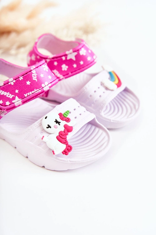 Lekkie Piankowe Dziecięce Sandałki Na Rzep Białe Asti