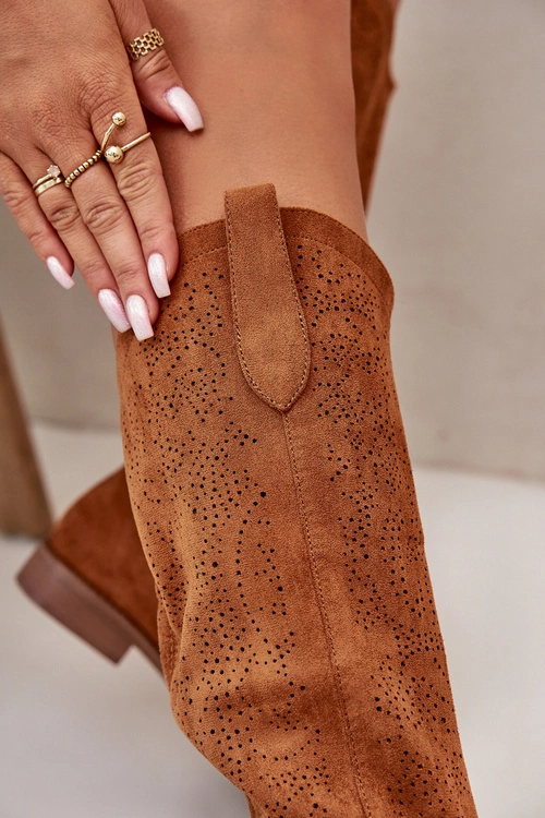 Kozaki Damskie Ażurowe Camel S.Barski HY42-132