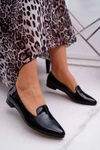 Mokasyny Damskie Lakierowane Loafery Czarne Sinedos