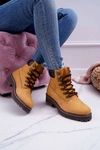 Damskie Botki Trapery Big Star Camel EE274035