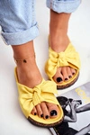 Klapki Na Korkowej Podeszwie Żółte Wendy 