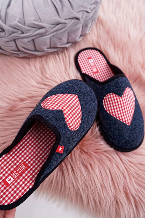 Papcie Damskie Domowe Big Star Granatowe D267800A