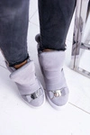Zamszowe Sneakersy Na Koturnie Lu Boo Szare