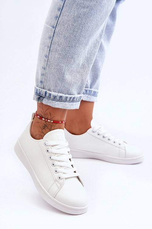 Damskie Skórzane Klasyczne Trampki Białe Unlimited