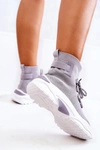 Damskie Sportowe Buty Skarpetkowe Szare KeSports