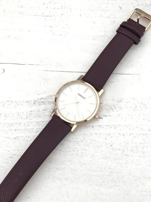 Damski Zegarek Ernest Vega Bordowy