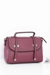 Torebka Damska Listonoszka Kuferek Dżety Bordowa