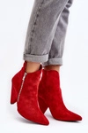Asymetryczne Botki Na Obcasie Lu Boo Czerwone 