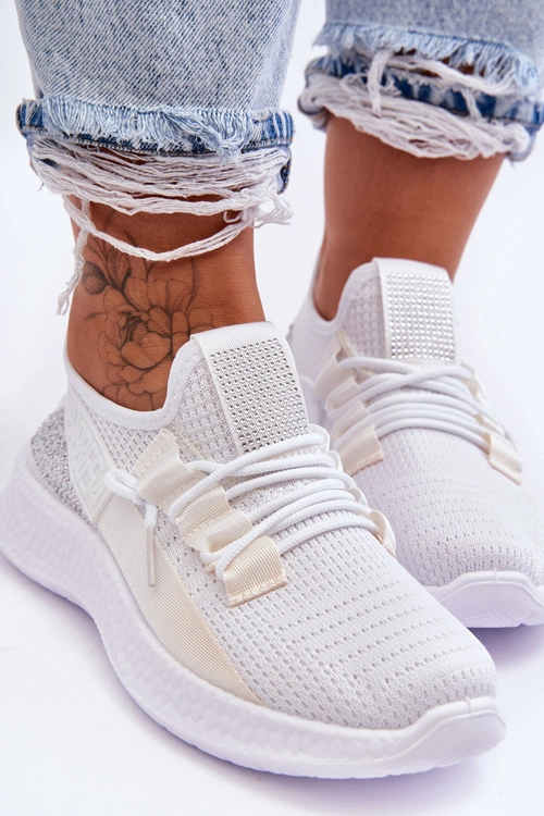Wsuwane Damskie Buty Sportowe Białe Hold Me!
