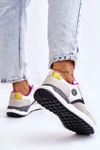 Damskie Sneakersy Sportowe Big Star KK274099 Biało-Beżowe