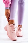 Sportowe Buty Sneakersy Materiałowe Różowe Nolene