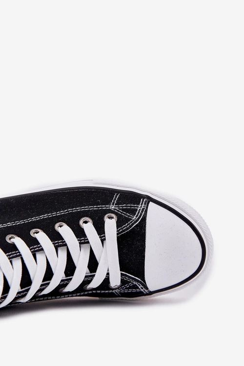 Materiałowe Trampki Męskie Big Star NN174304 HI-POLY SYSTEM Czarne