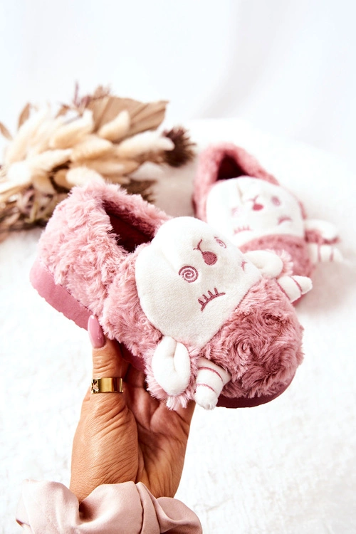 Dziecięce Papcie Baranek Różowe Hollie