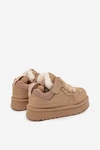 Dziecięce Sneakersy Ocieplane Futerkiem Beżowe Mireen