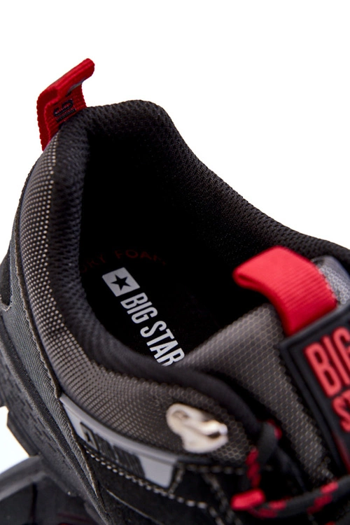 Męskie Niskie Buty Trekkingowe Memory Foam Big Star KK174126 Czarne