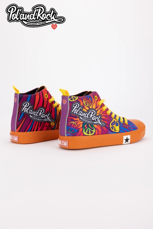Trampki Pol'and'Rock Festival X Big Star SS174502 Pomarańczowe