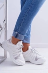 Sportowe Damskie Buty Gruba Podeszwa Białe Fina