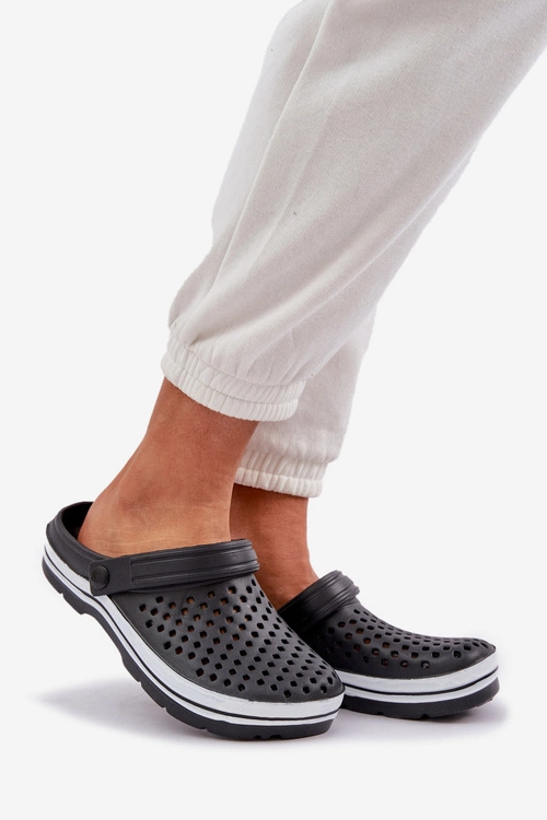 Lekkie Piankowe Klapki Damskie Czarne Ardanica